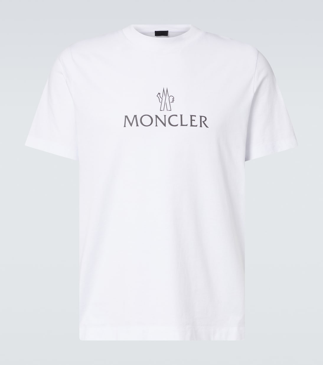

Футболка из хлопкового джерси с логотипом Moncler, Brilliant White