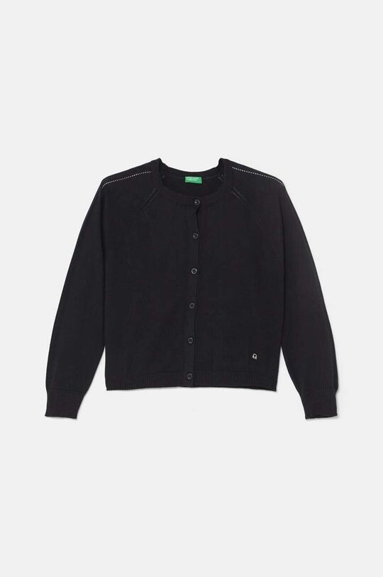 

Детский хлопковый кардиган United Colors of Benetton, черный