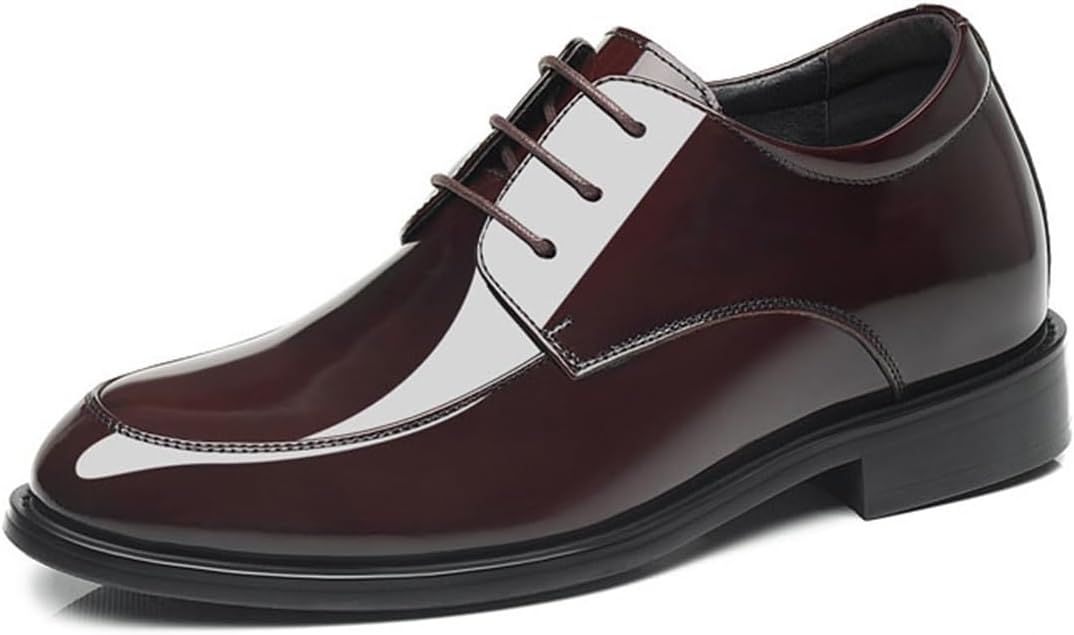 

Мужские невидимые туфли VIBLiSS с увеличением роста, модные свадебные кожаные туфли для офиса и бизнеса, оксфорды для джентльменов, коричневый