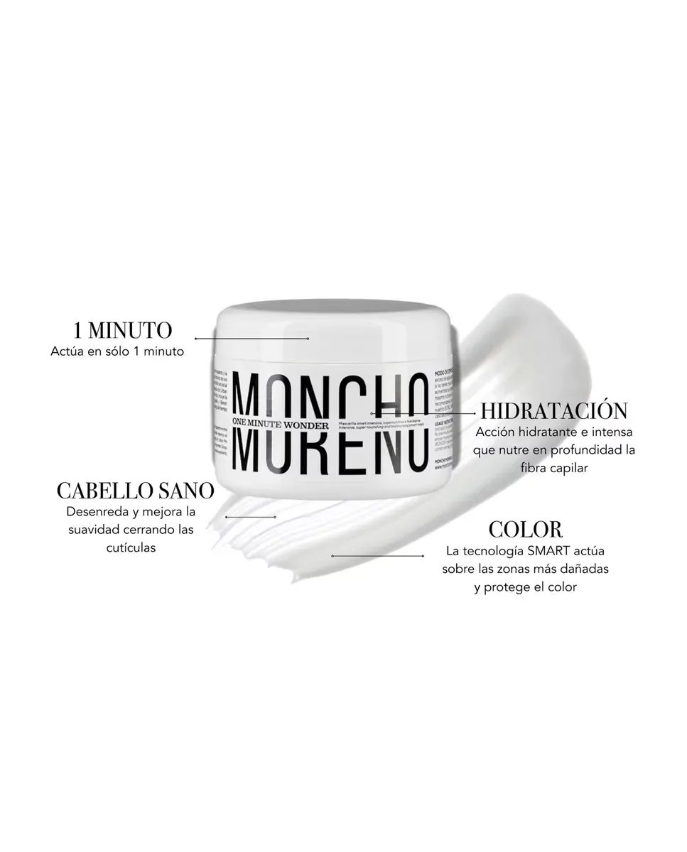 Увлажняющая маска с защитой цвета One Minute Wonder 250 мл Moncho Moreno — фото 3