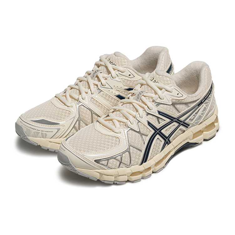 Нескользящие низкие повседневные кроссовки Gel Kayano20, унисекс Asics, butter/синий — фото 4
