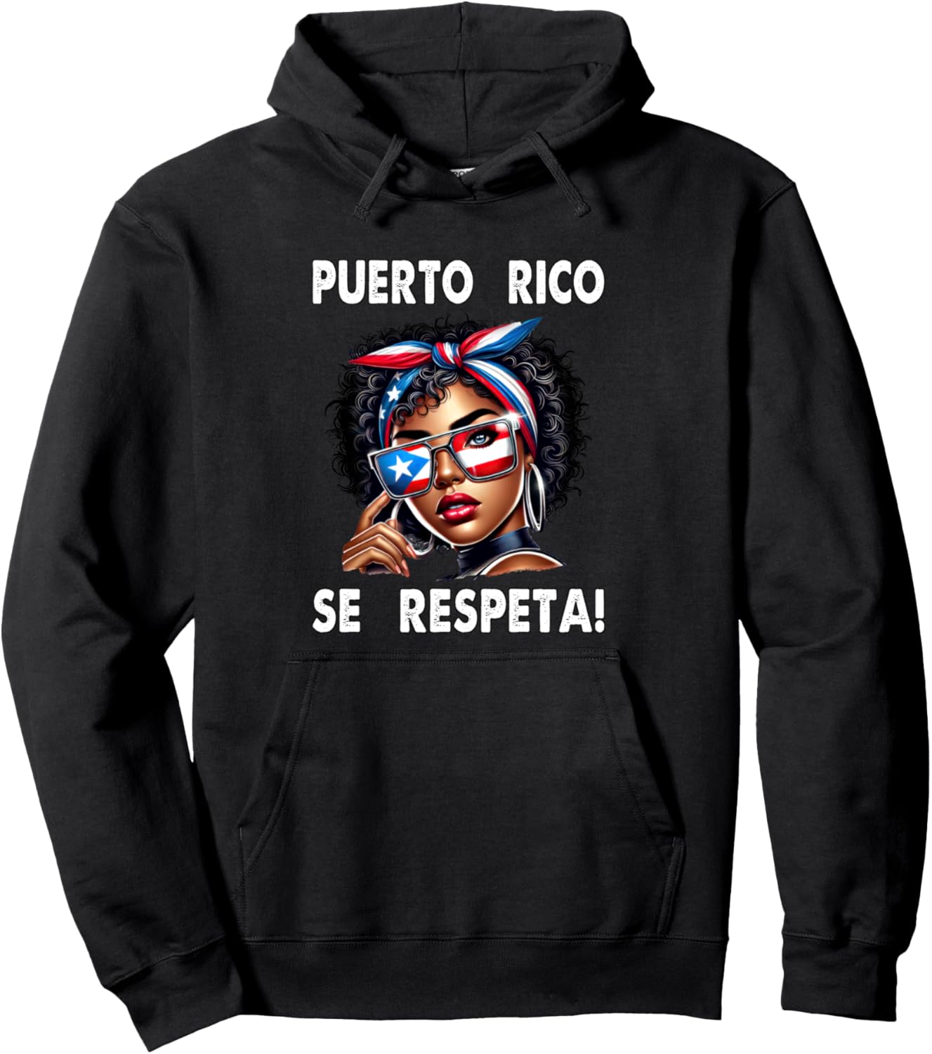

Пуэрто-Рико Se Respeta Afro Boricua PR Флаг Солнцезащитные очки Толстовка Puerto Rico Se Respeta Collection, More Here, черный