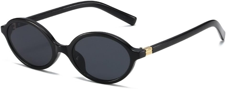 

Модные овальные простые солнцезащитные очки с литературным дизайном для женщин, ретро-стиль, маленькая оправа, очки для поездок на работу, солнцезащитные очки для путешествий, защита от ультрафиолета UV400 UJNHGQ, Black Black