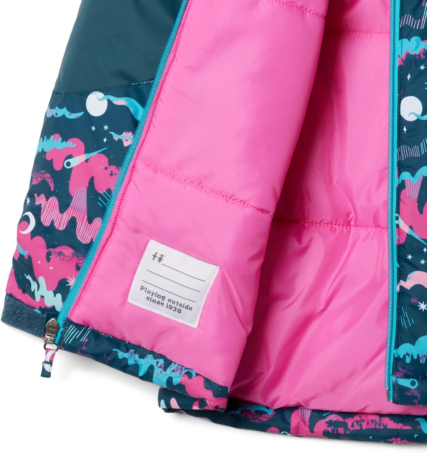 Куртка Columbia girls Horizon Ride Ii, Night Wave Hypergalactic, Pink Ice — фото 3