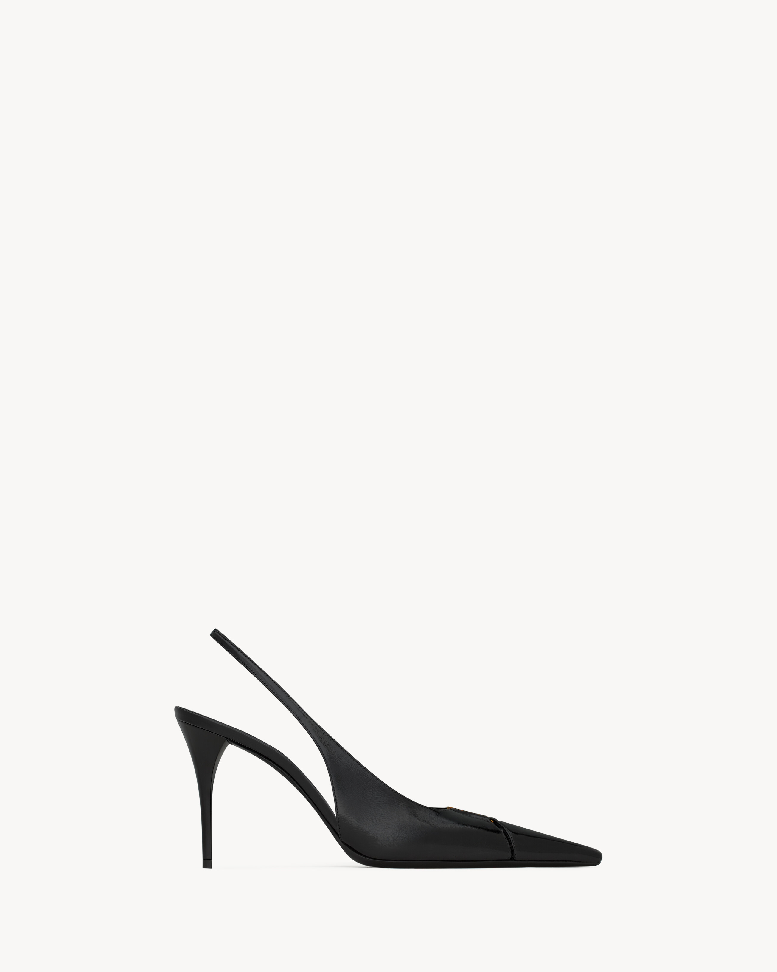 Туфли-лодочки BABYLONE BRETEUIL на ремешке из гладкой кожи SAINT LAURENT, черный