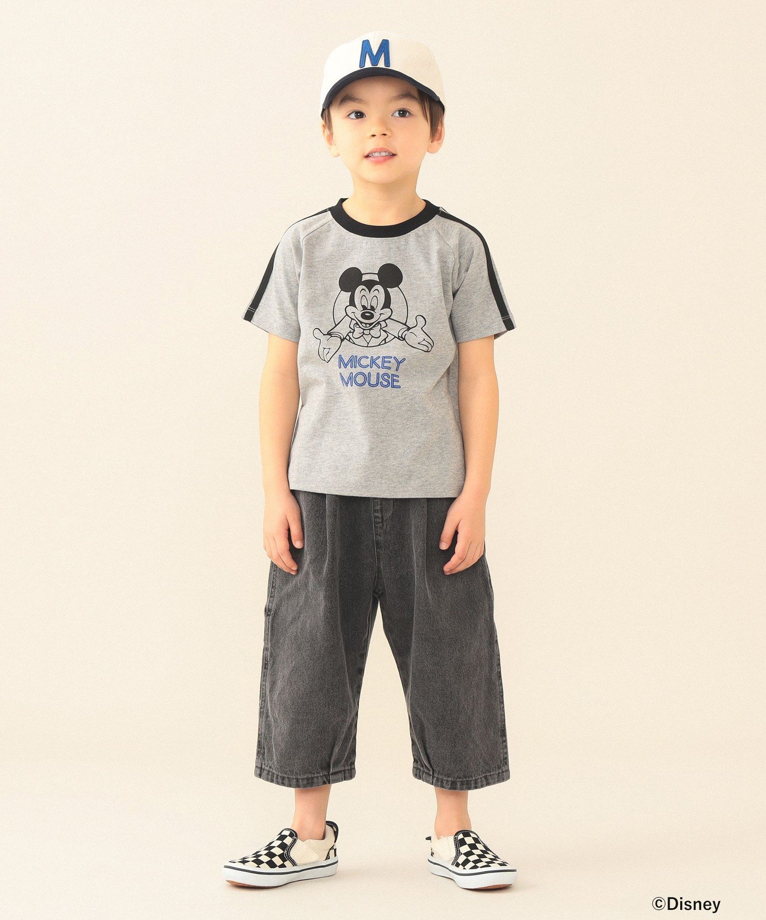Disney / Микки Маус / Футболка 2026SS (90-140 см) для детей Beams Mini, TOP_GRAY — фото 2