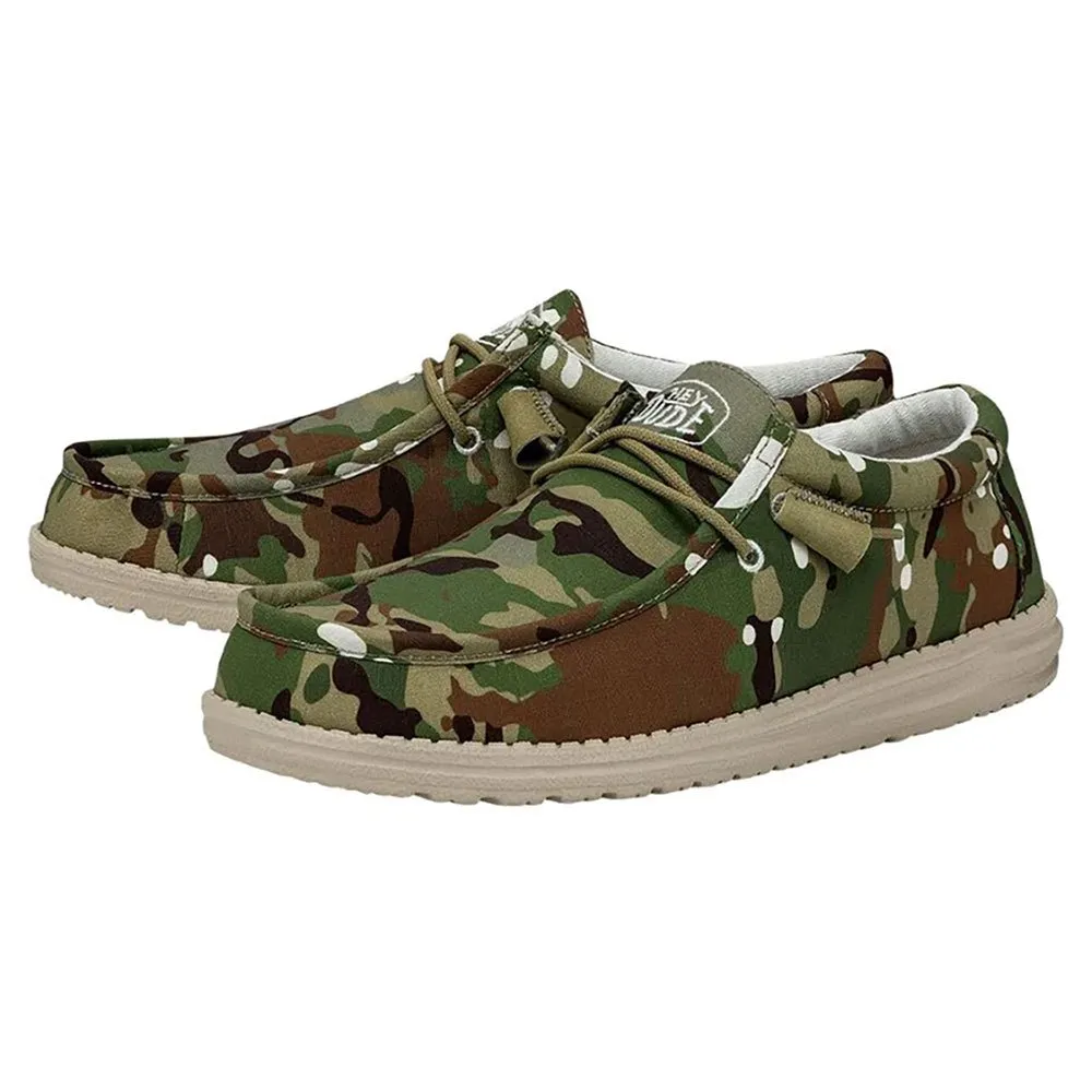 

Лоферы Hey Dude Wally Camouflage boat shoes, зеленый