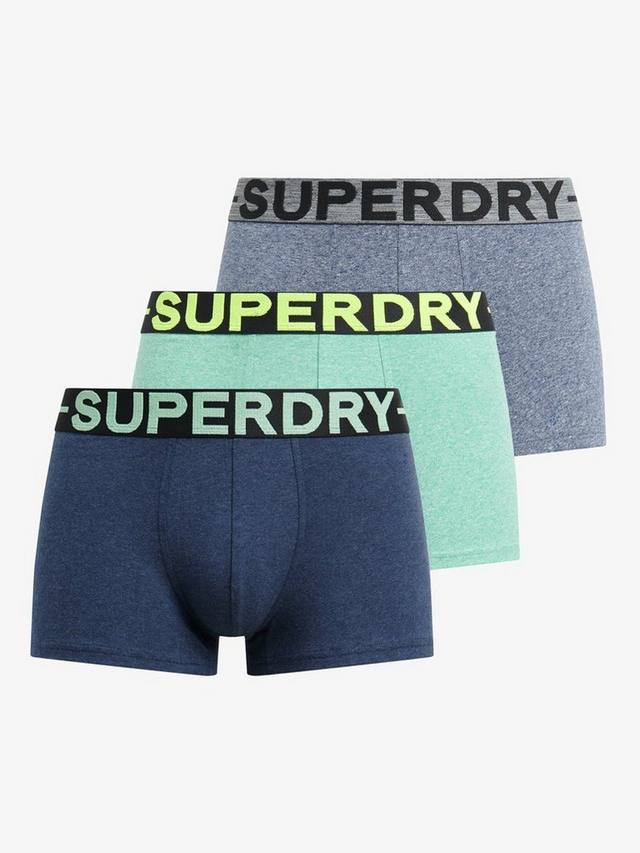 

Эластичные плавки из органического хлопка Superdry, цвет Blue/Fresh Green