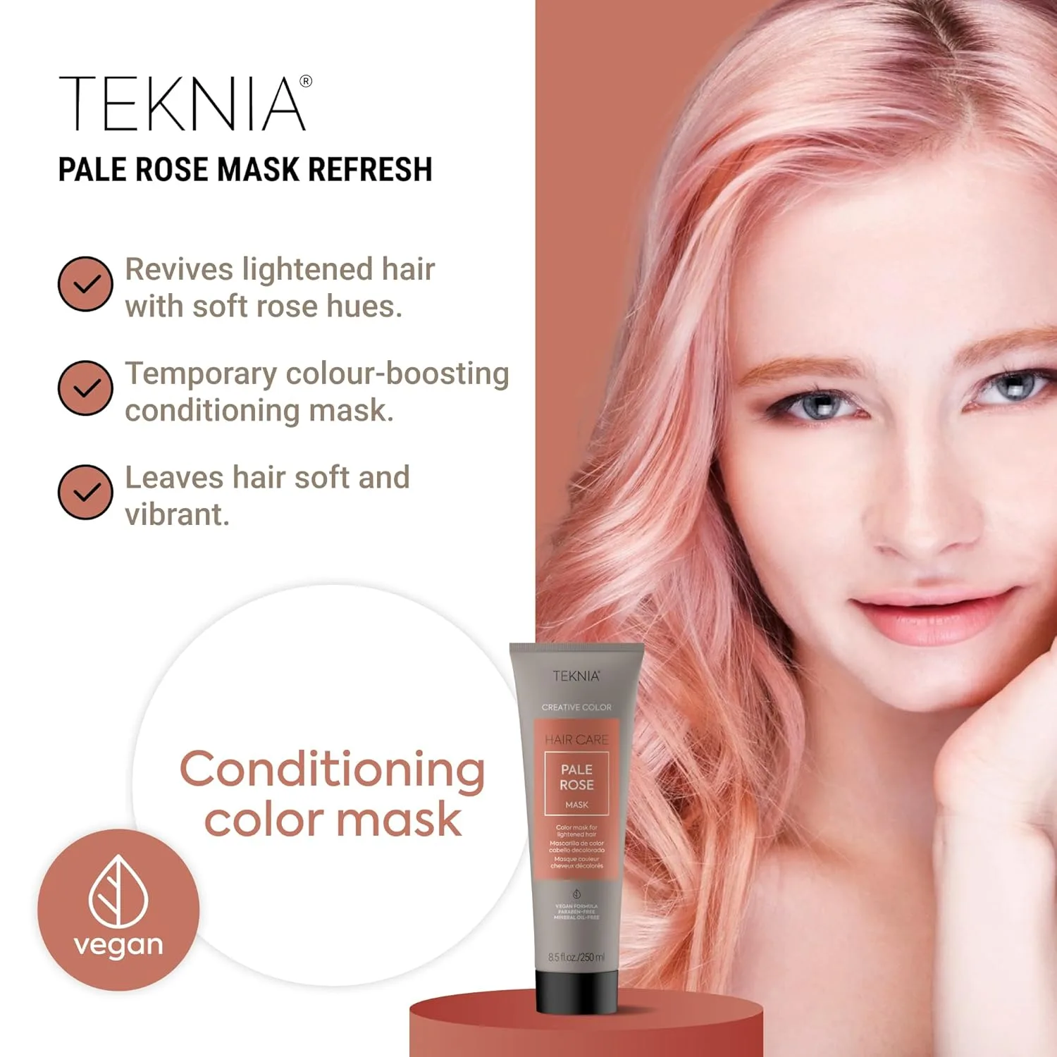 Маска для волос LAKMÉ Teknia Color Refresh, маска для окрашивания волос., Pale Rose — фото 2