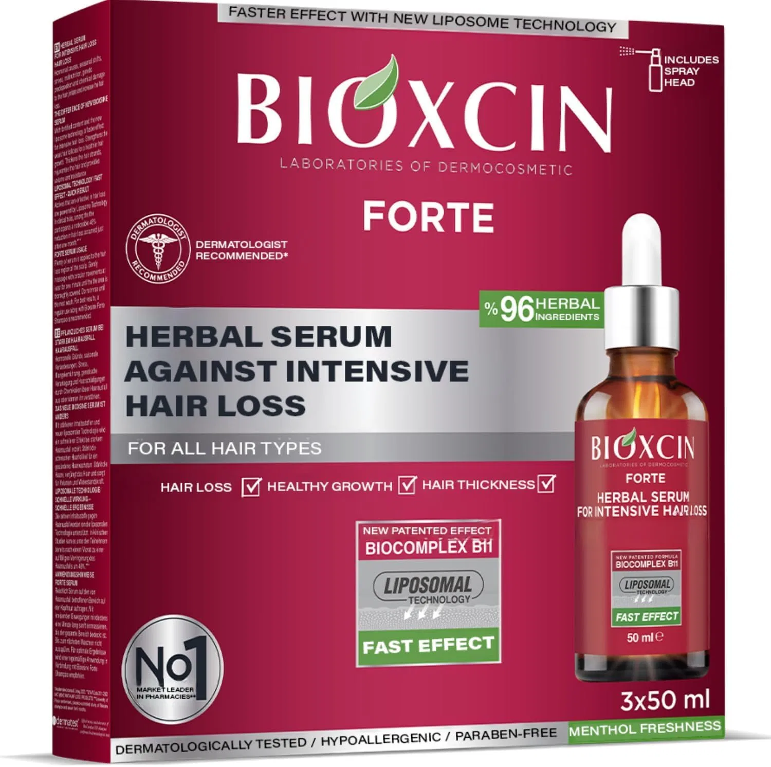 Сыворотка для волос «Forte» против выпадения от BIOXCIN Bioxcin