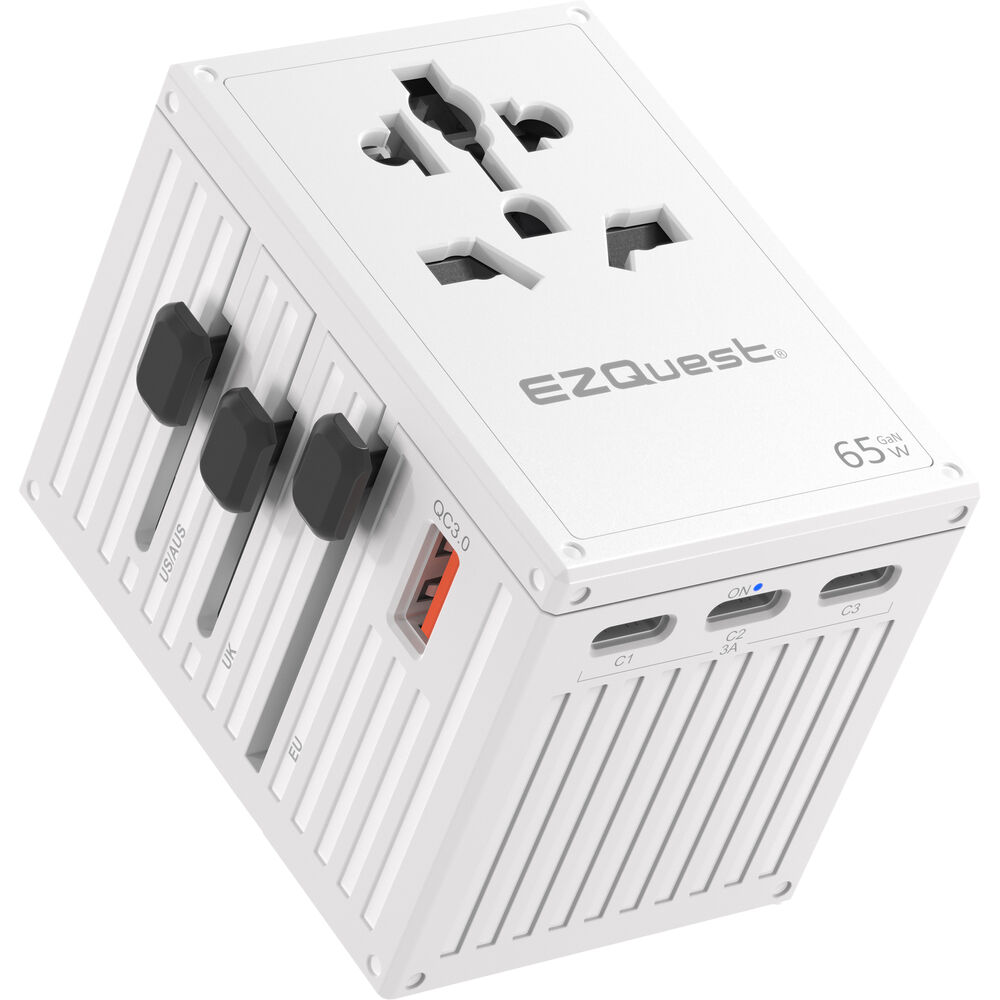 

EZQuest WorldTravel 65W GaN 5-Port Wall Charger (White) P40065