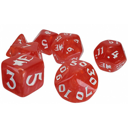 

Аксессуары Steve Jackson Games Munchkin Polyhedral Dice Set: Red w/White (7)