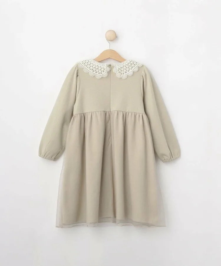 Платье-докинг из тюля [110-140 см/миниатюрная знаменитость] Shoo・La・Rue, Beige (052) — фото 3