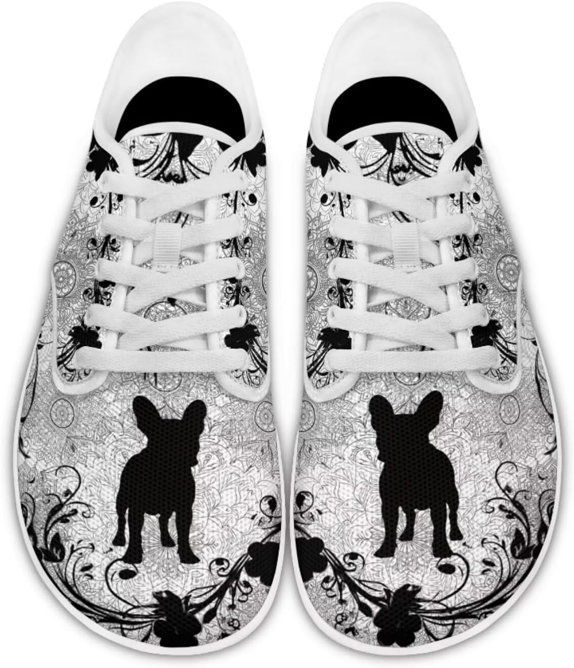 

Кроссовки для ходьбы с широким носком, обувь для ходьбы Pointodoor, u200Cfrench Bulldog Boho Mandala