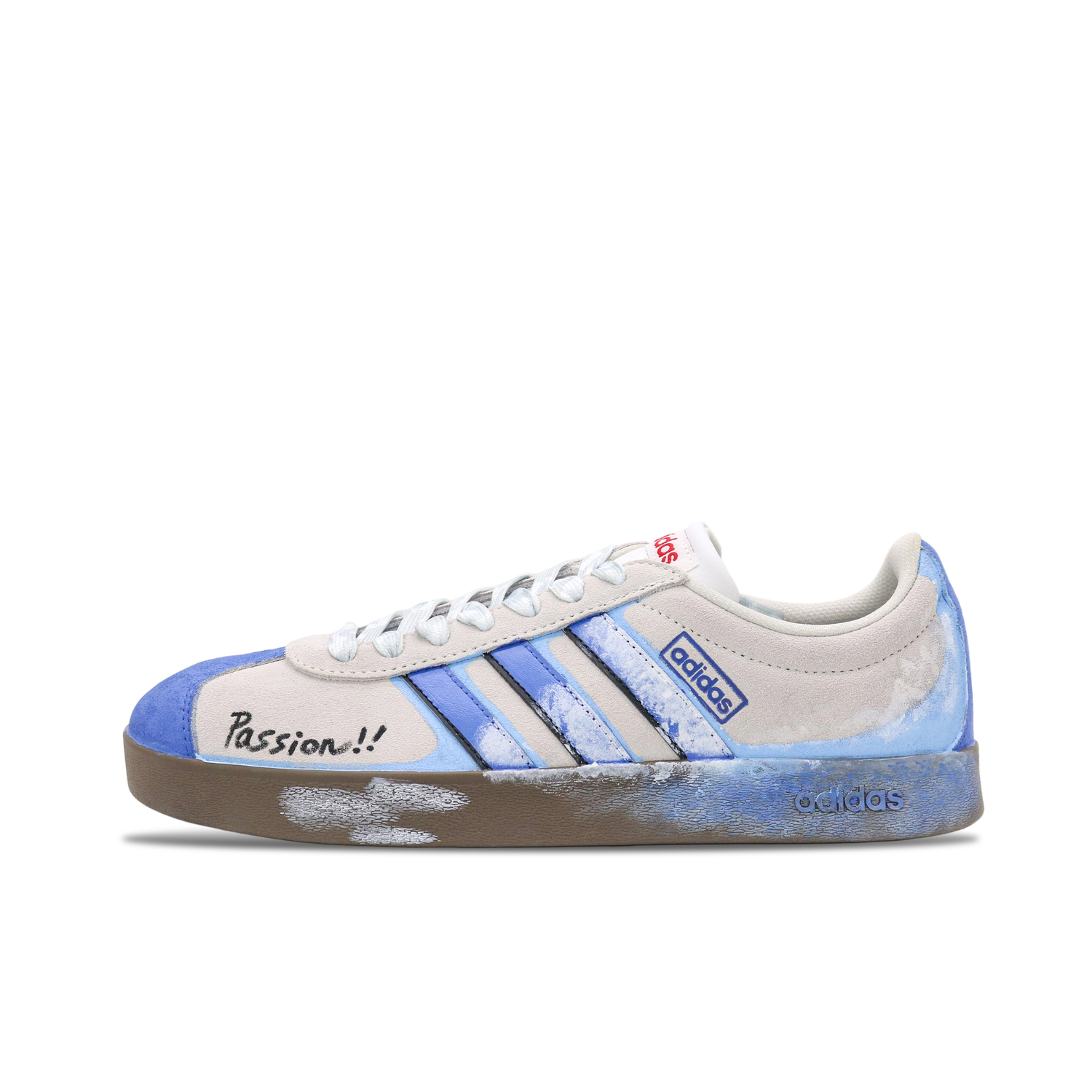 

Adidas Армейские кеды VL Court 2.0 German Army Unisex низкие сине-серо-белые, цвет Blue Gray White
