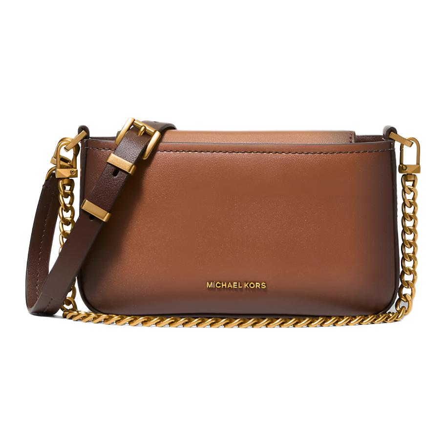 

MICHAEL KORS Сумка кроссбоди малая женская из спилка кожи коричневая