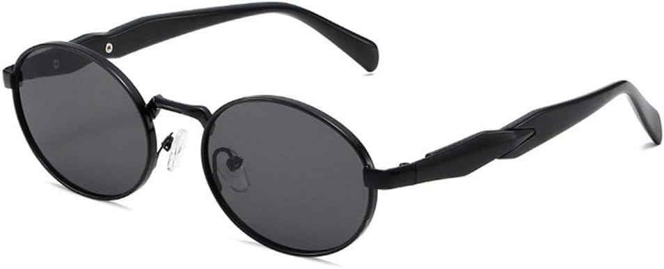 

Ретро металлические овальные солнцезащитные очки для женщин, модные, конфетных оттенков, защита от УФ-излучения UV400, для мужчин, панк-солнцезащитные очки SKFGNX, Black Grey