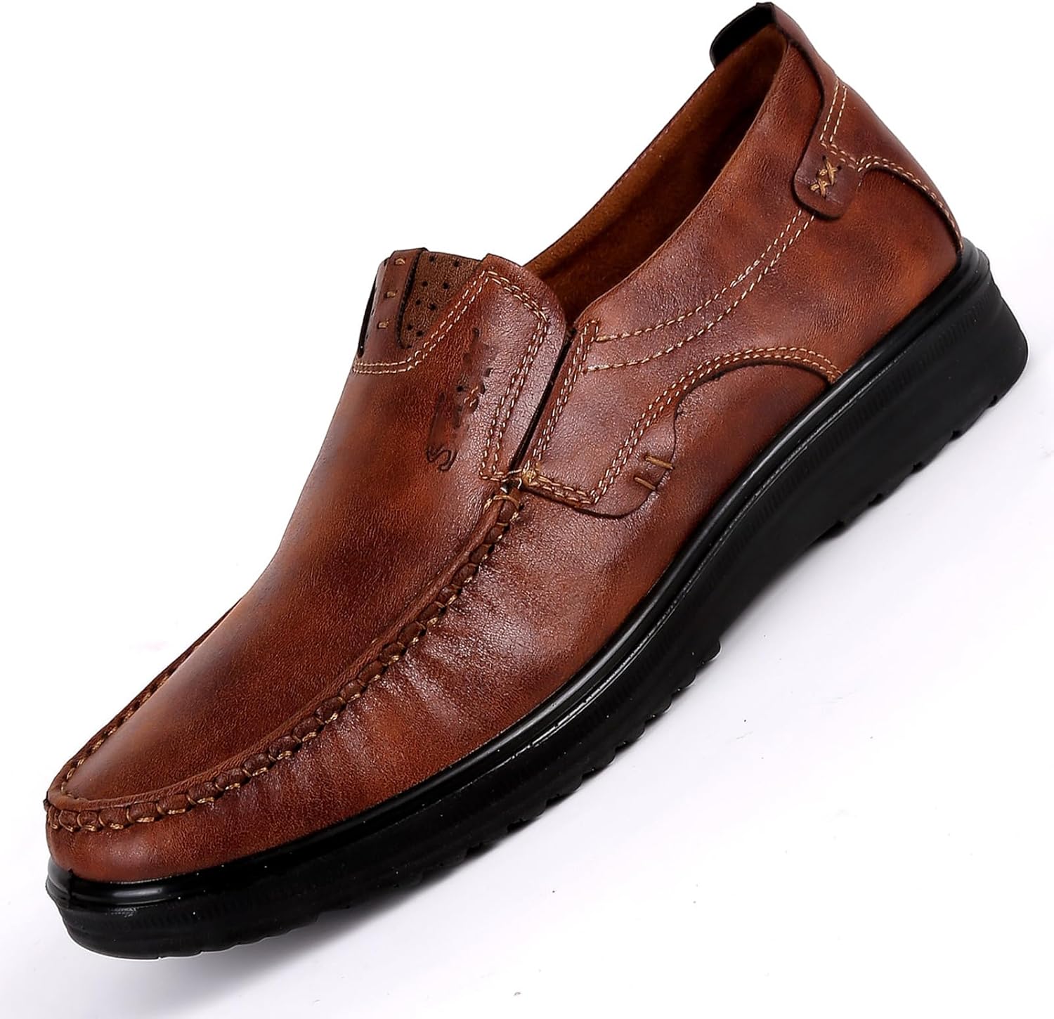 

Мужские лоферы RZDYSQ из кожи, повседневная обувь, мужские слипоны из кожи для прогулок (хаки, US-10)