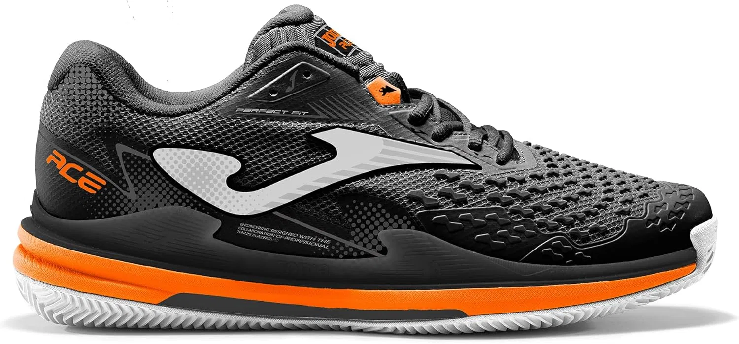 Мужские кроссовки Joma Ace Pro, размеры 7-13 - Амортизирующая подошва с сетчатым рисунком предотвращает вывих суставов, Black