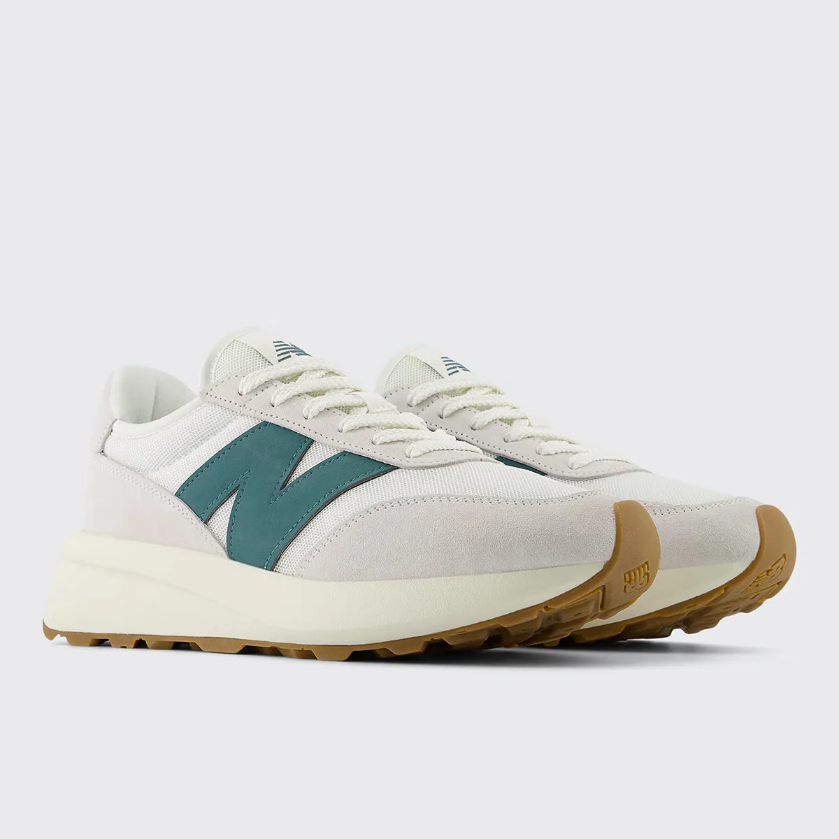 Унисекс повседневные кроссовки U370CC New Balance, белый/зеленый — фото 2