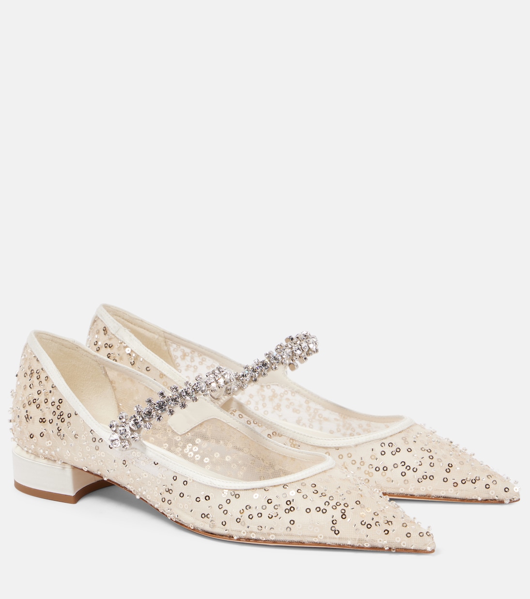 Туфли-лодочки Bing с декором Jimmy Choo, слоновая кость