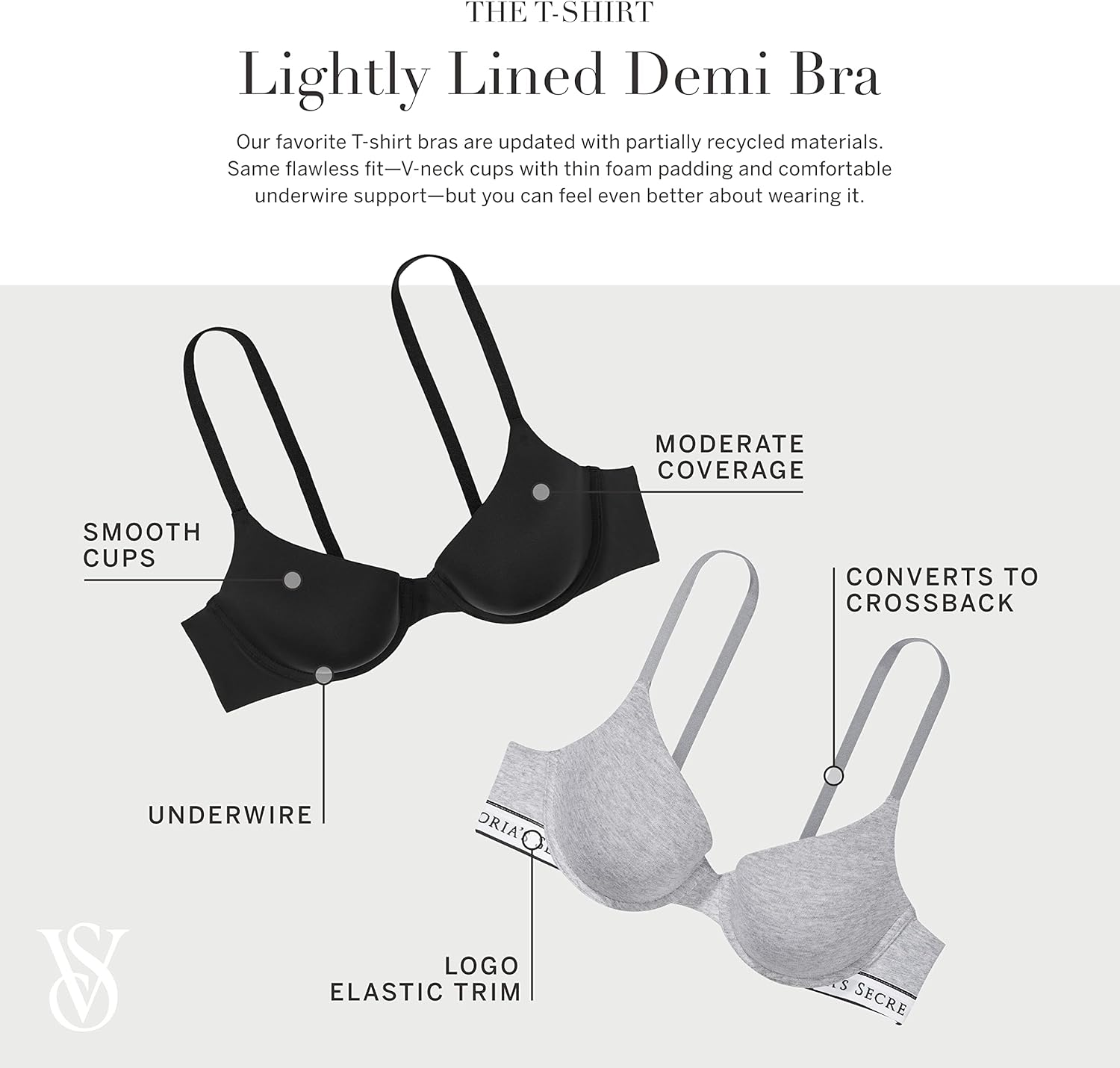 Бюстгальтер Victoria's Women's Lightly Lined T-Shirt Bra, бюстгальтеры для женщин (32A-38DDD) Victoria's Secret, Black — фото 4