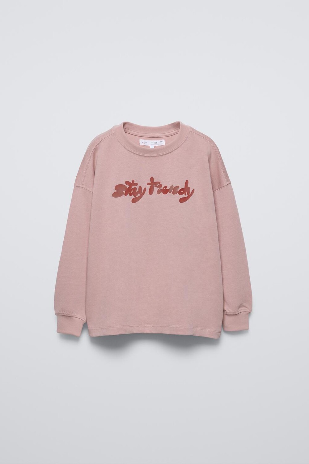

Футболка с высоким лозунгом ZARA, розовый