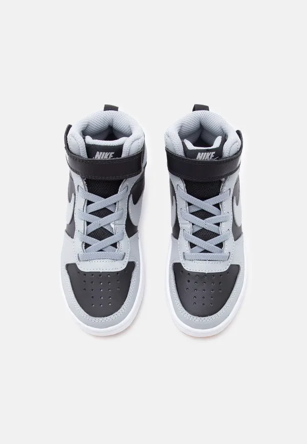 Court borough mid 2 унисекс высокие кроссовки Nike Sportswear, Black/Light Smoke Grey/White — фото 4