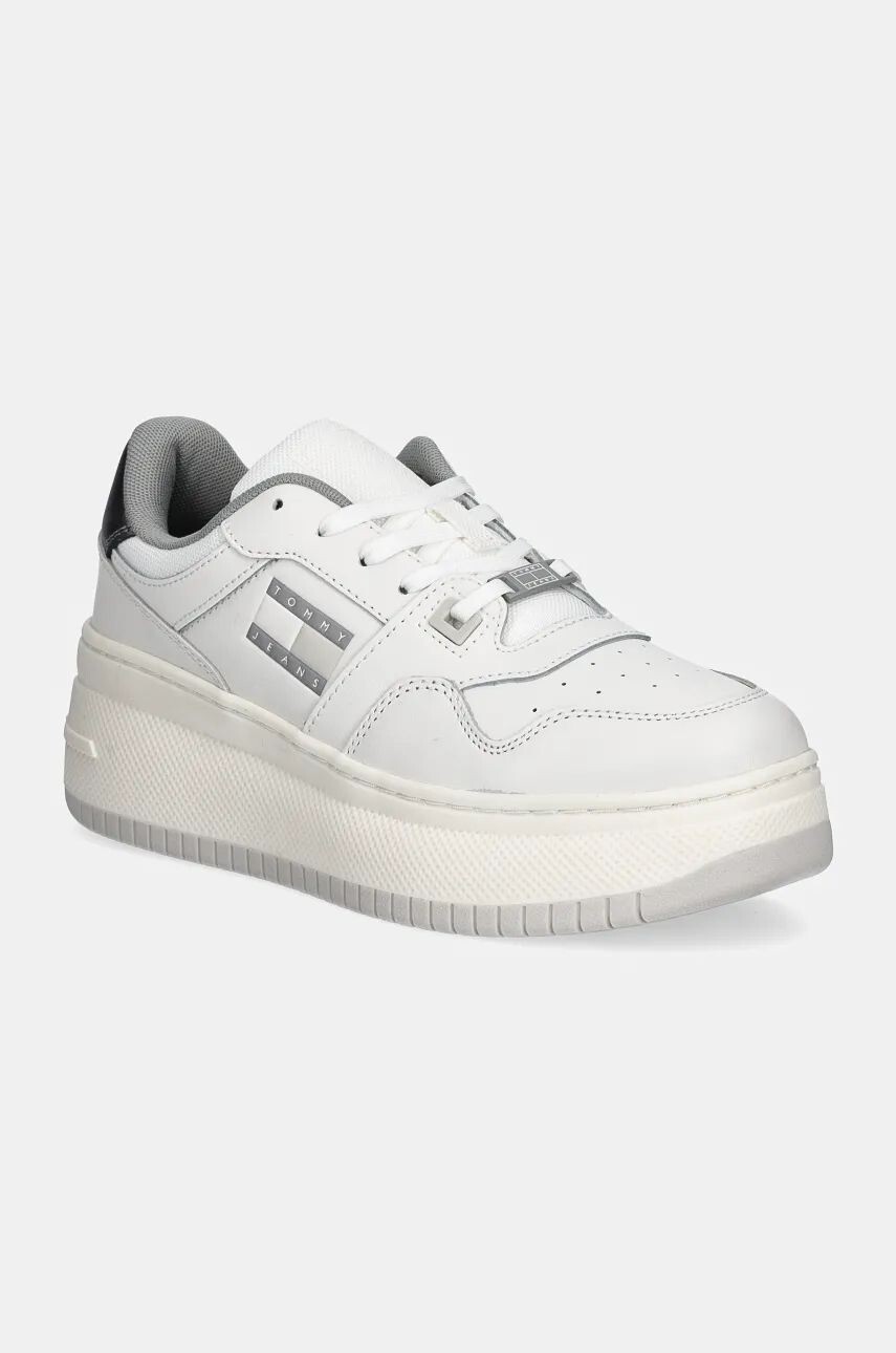Кроссовки Tommy Jeans TJW RETRO BASKET FLATFORM METAL, белый