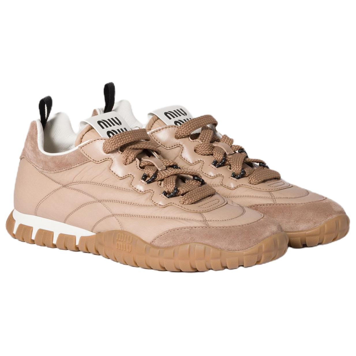 MIU MIU Женские повседневные кроссовки Low top в цвете Deep Rose — фото 4
