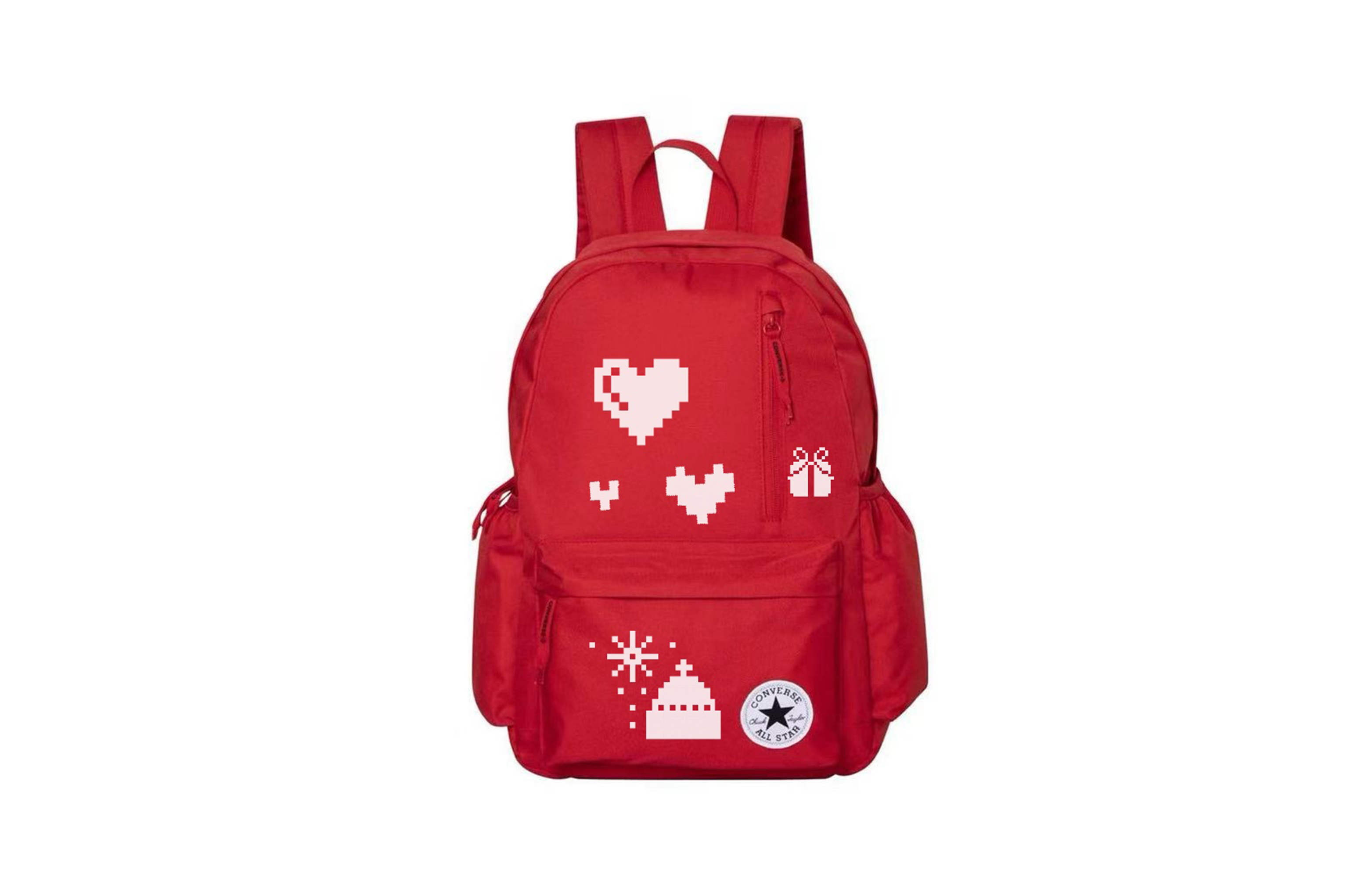 

Converse Полиэстеровый рюкзак обычный унисекс красный, Snowy nights