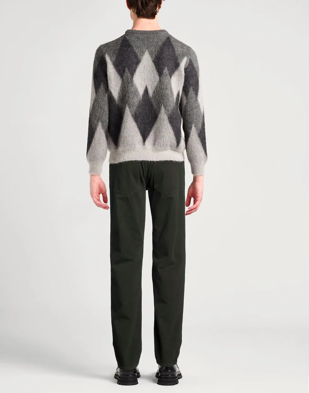Джинсы tapered BURBERRY мужские серые — фото 3