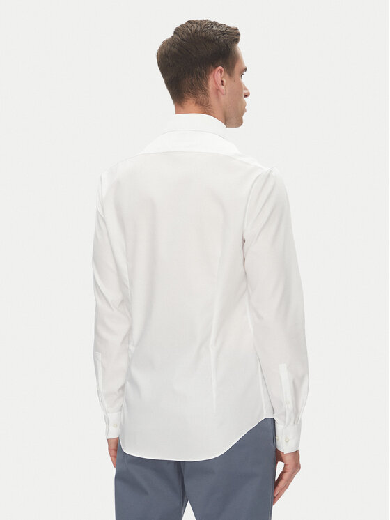 Рубашка облегающего кроя LV019EU017 Calvin Klein, белый — фото 3