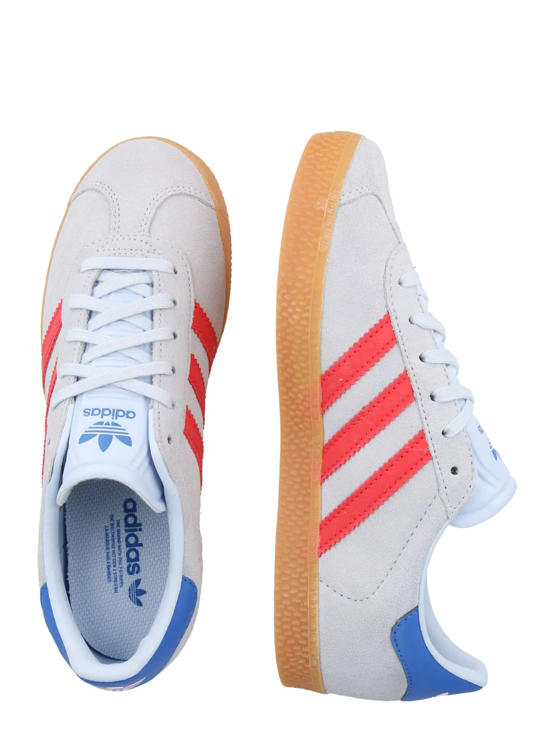Кроссовки Adidas Originals GAZELLE синего и пастельно-голубого цвета — фото 2