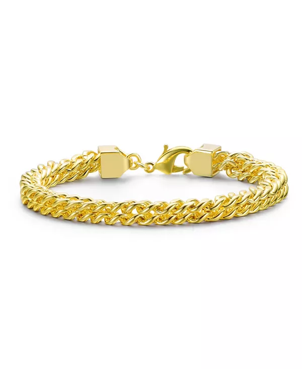 

Браслет из сетчатых звеньев с покрытием из 14-каратного золота или белого золота Rachel Glauber, gold