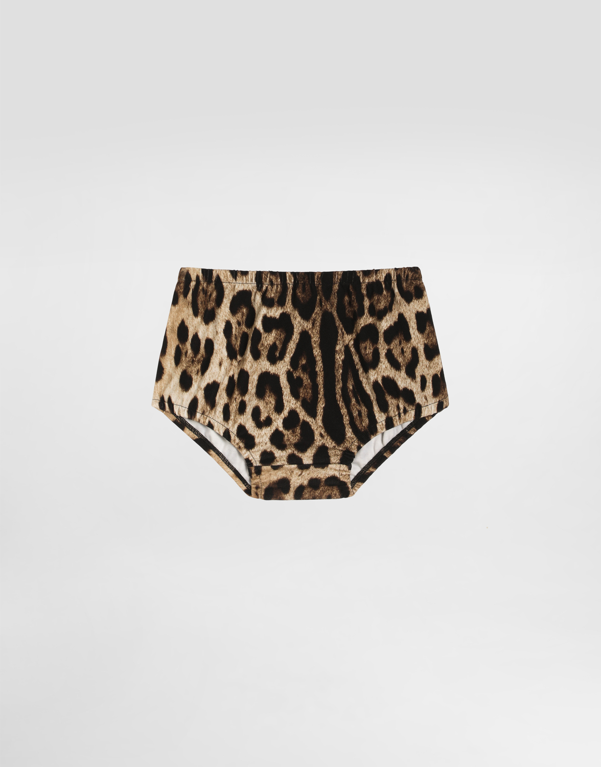 Платье из интерлока с леопардовым принтом DOLCE & GABBANA, мультиколор — фото 3