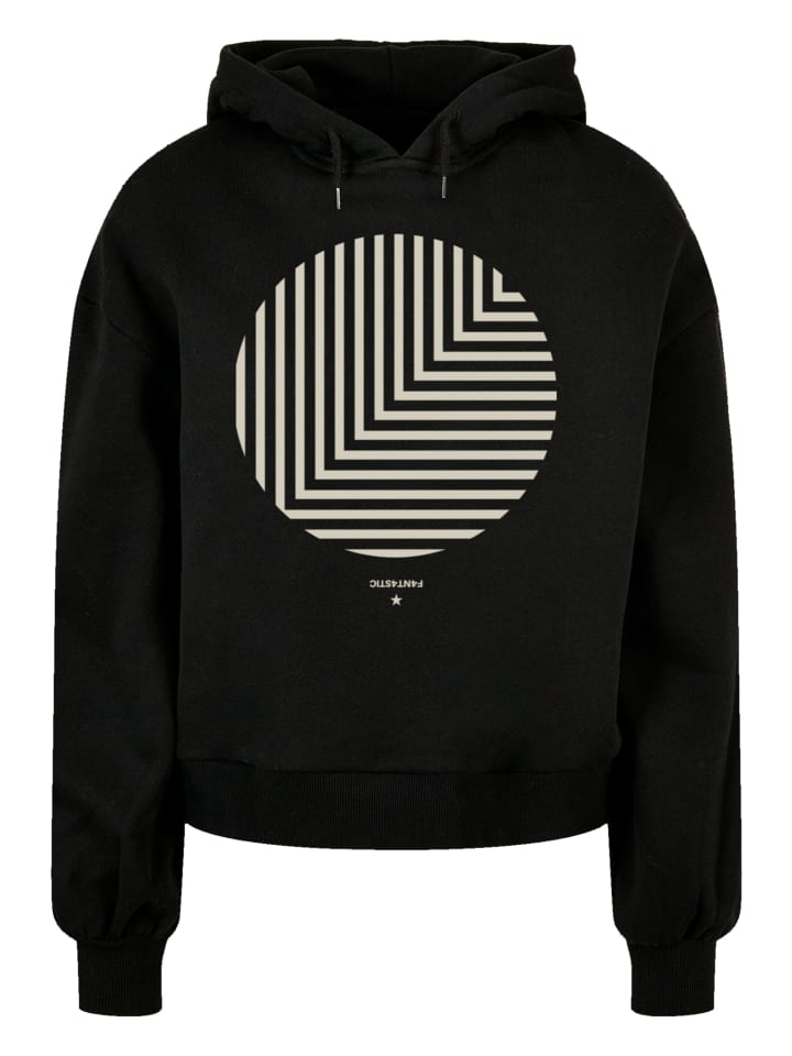 

Женская толстовка свободного кроя из органического материала с геометрическим узором, зеленая с черным F4NT4STIC