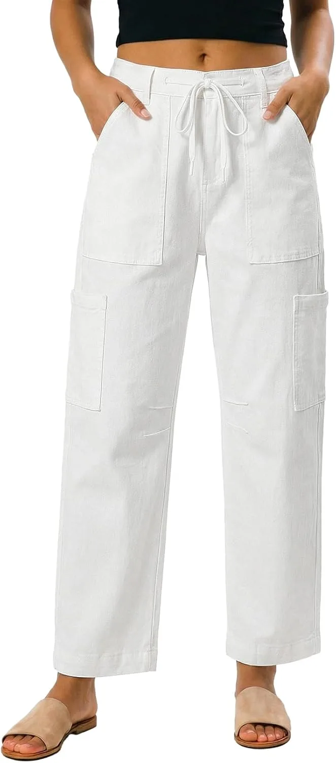 

Dokotoo джинсы для женщин Casual High Waisted Straight Wide Leg