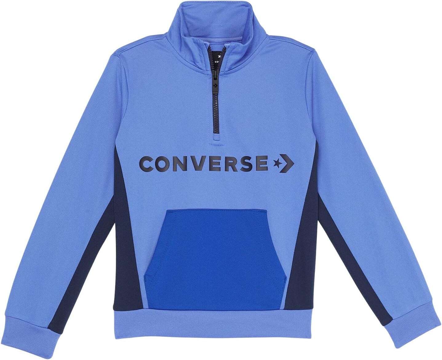 

Толстовка Converse Color-Block 1/4 Zip, цвет Ozone Blue