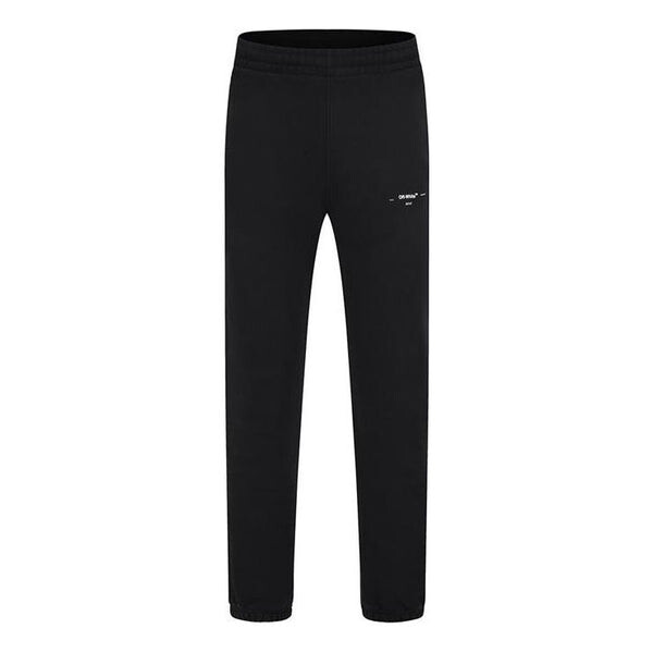 

Брюки men's logo printing solid color casual long pants/trousers black Off-White, мультиколор