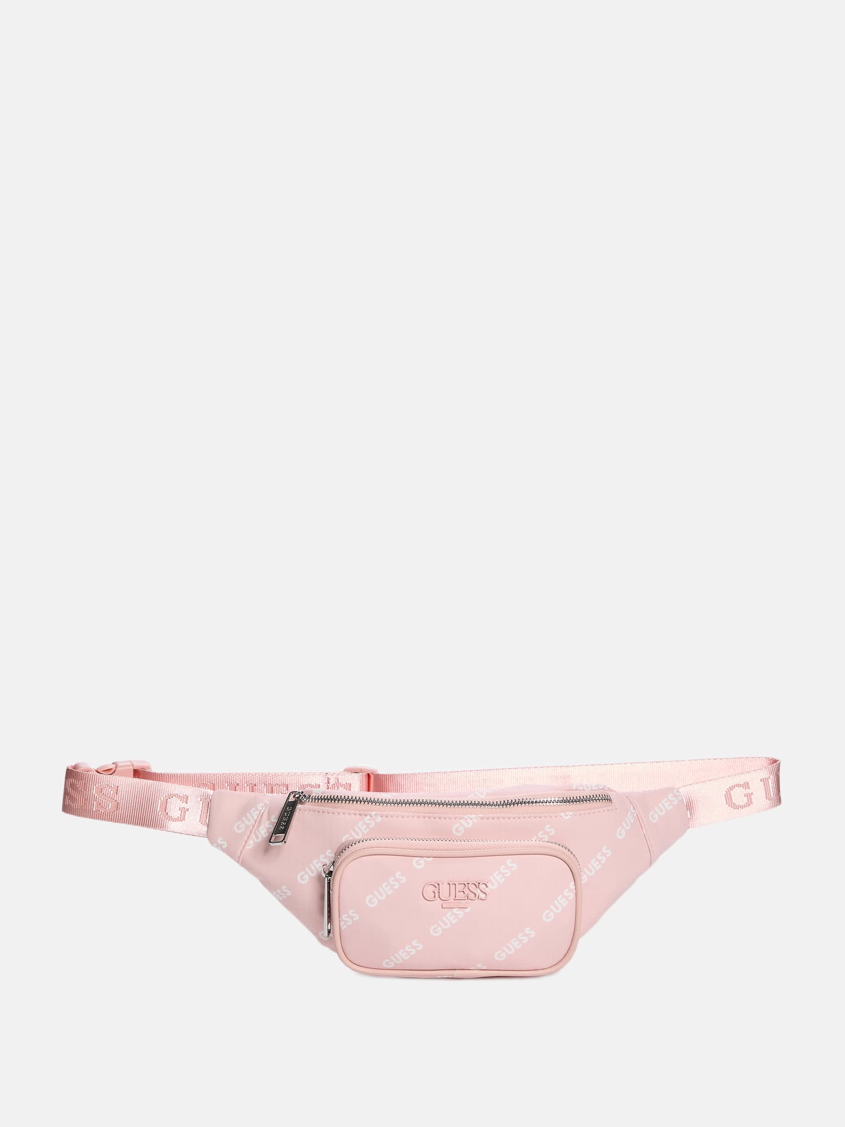 

Поясная сумка с несколькими молниями Guess Factory, цвет blush logo