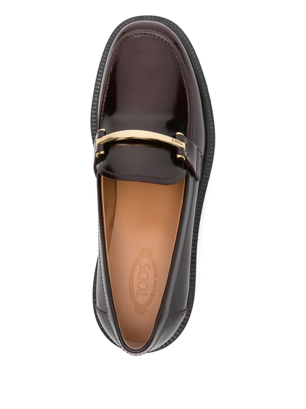 Лоферы с металлическим декором Tod'S, красный — фото 4