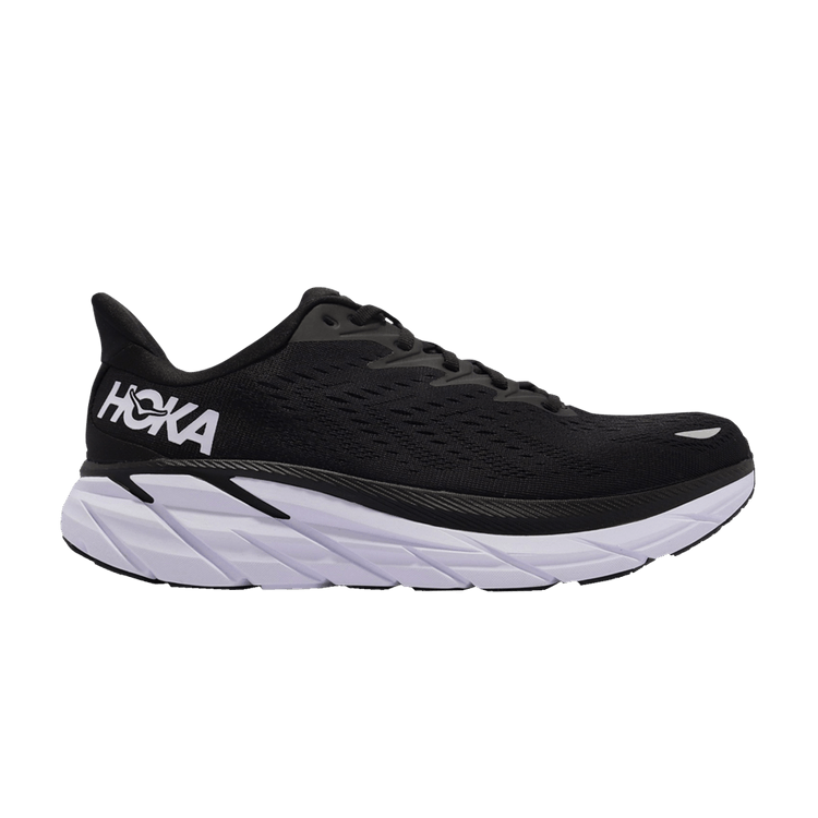 

Кроссовки HOKA Clifton 8 2E Wide 'Black White', черный
