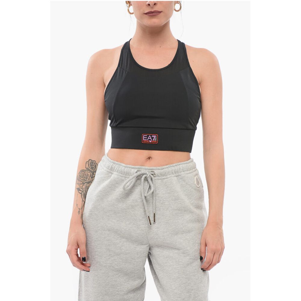 

Спортивный укороченный топ EMPORIO с подкладкой Armani, Black