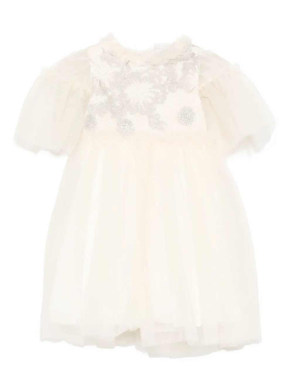 

Платье с цветочной вышивкой Patachou, бежевый