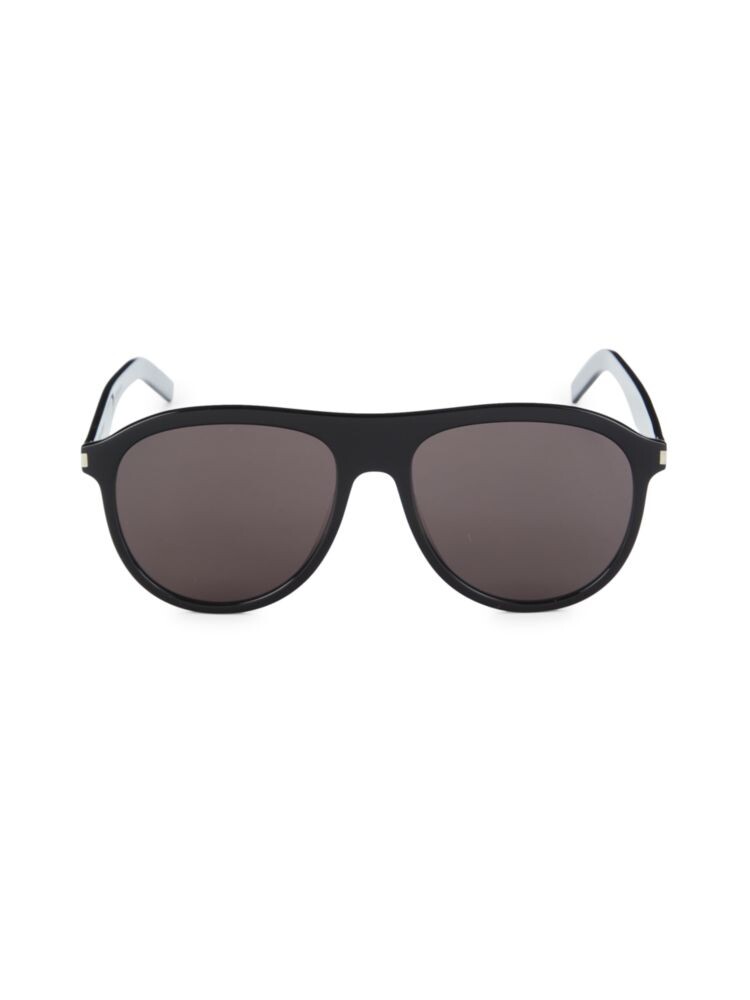 

Солнцезащитные очки-пилоты 57MM Saint Laurent, черный