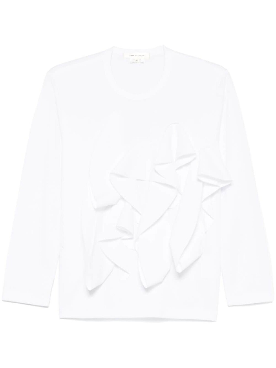 

Футболка с оборками Comme Des Garçons, белый