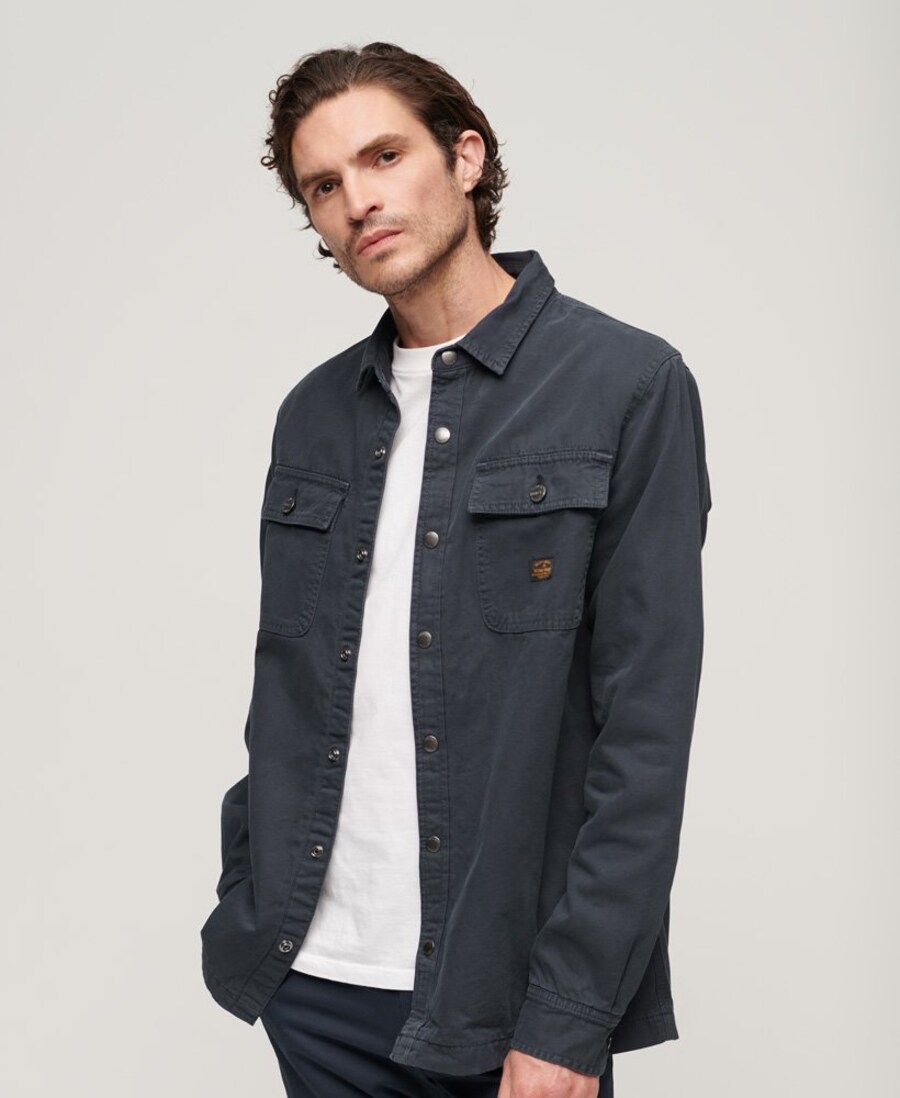 Куртка классического кроя для межсезонья Superdry, темно-синий — фото 3