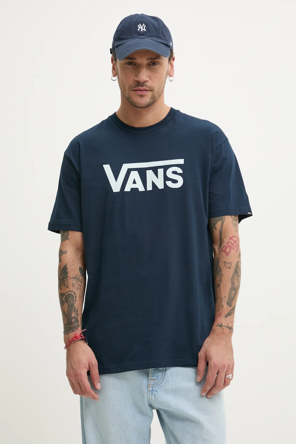 

Футболка из хлопка Vans, темно-синий