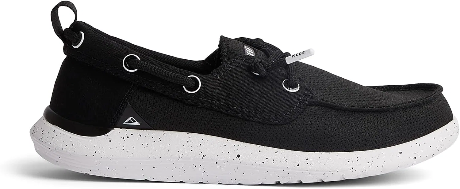 Мужские лодочные туфли Reef Swellsole Pier, Black Mesh Fabric — фото 3